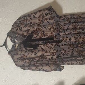 Ivy City Co Floral Dress with Black Bow